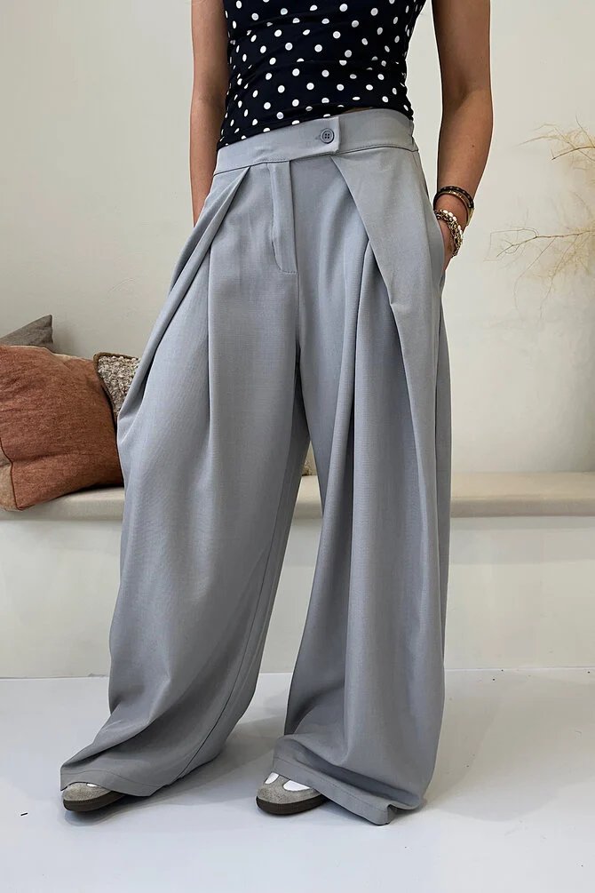 High-Waist Wide Leg Trousers